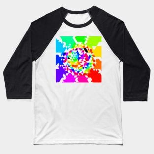 Geometric Color Wheel Baseball T-Shirt